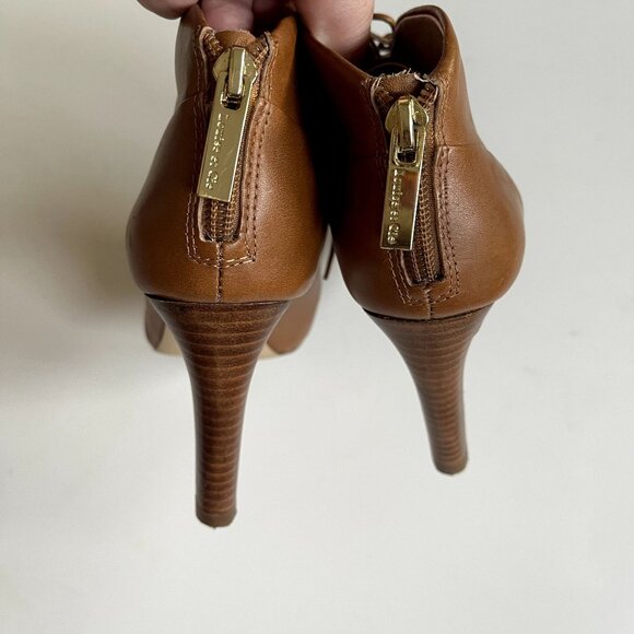 Louise et Cie Rare Chestnut Vernonia Vamp Open Toe Heeled Bootie Womens Size 6M - Picture 4 of 6